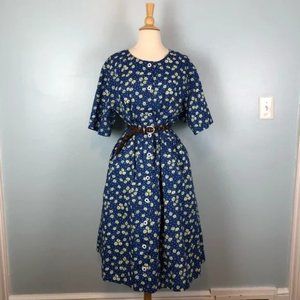 Vintage Plus Size Floral Daisy Dress